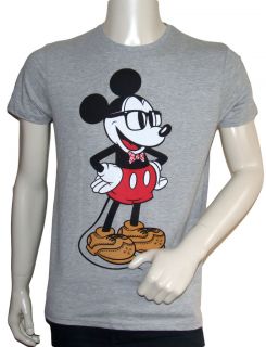 Mens Disney Mickey Mouse Geek Vintage T Shirt Size XS S M L XL