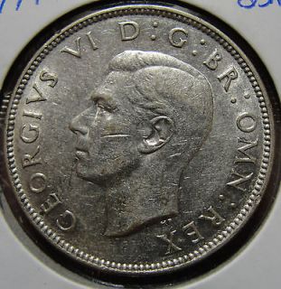 1944 Great Britain 2 Shilling Florin Lightly Circulated Nice Luster