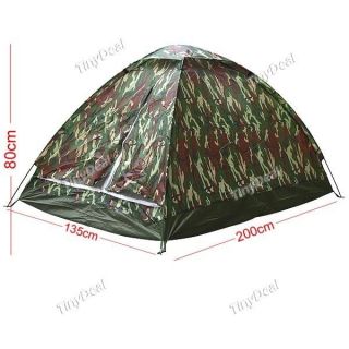 Two Persons Camouflage Tent Pack with Carrying Bag for Camping