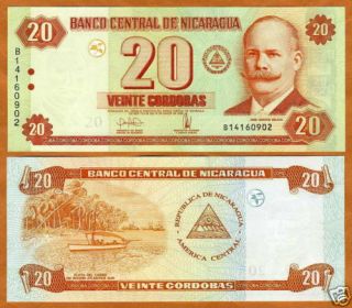 Nicaragua, 20 cordobas, 2006, P 196, UNC