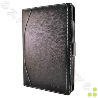 Black Genuine Leather Case Cover for  Nook Color Tablet
