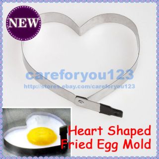 Kitchen Heart Shaped Cook Fried Egg Pancake Stainless Steel Mould Mold