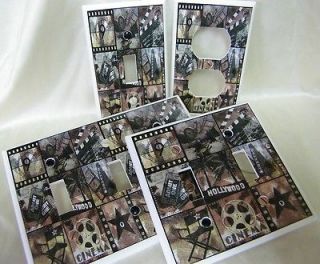 Light Switch Cover Plate ~ Movie Collage Home Theater Decor