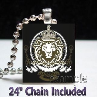 Lion Of Judah Scrabble Tile Pendant Necklace or Keychain