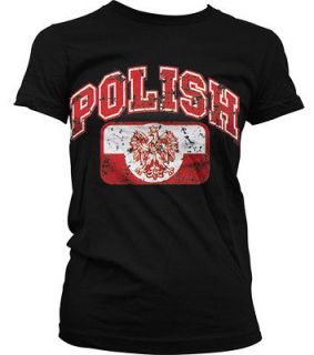Polish Eagle Patriotic Red White Country Poland Flag Girls/Juniors T