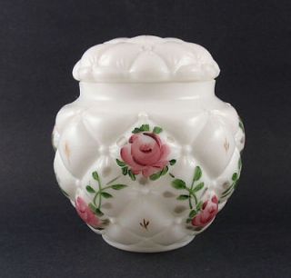 Consolidated Con Cora TUFTED PILLOW Cookie Jar Pink Roses   CHARLETON