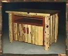 Amish Rustic Log TV Stand Cedar Television Cabinet Cabin Lodge Wood