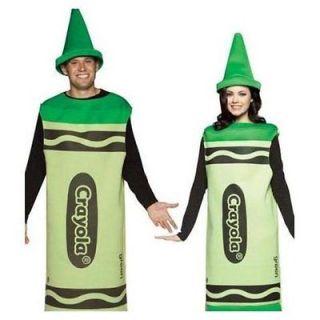 Crayola Crayon Costume GREEN 3D Body Mens Womens S M L XL Adult