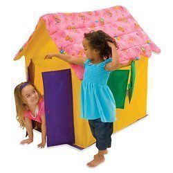 Kids Toss Roof Play Tent Cottage Hut, pink, fairy tale, indoor