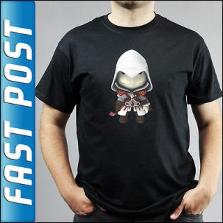 Assassins Creed Ezio Sackboy Black T Shirt PS3 Adults and Kids Sizes