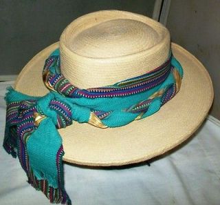 Maya Quiche Indian Handcrafted Palm Leaf Ladies Hat Guatemala La