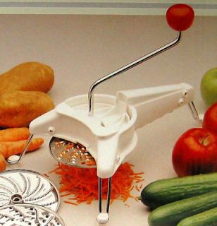 Rotary Grater with 3 Metal Cutting Blades Easy To Use New