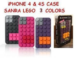 Sanra Lego iPhone 4 4S Case Block Brick Silicon Soft Phone Skin Free
