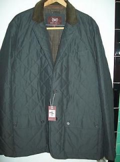 Hickey Freeman Cotton Quilted Barn Jacket Coat NWT XL $895 Dark Gray