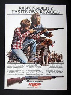 Crosman 781 Airgun BB Pellet Gun Father Son Shooting 1984 print Ad