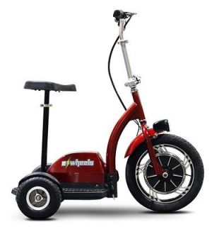 New E Wheels EW18 STAND N RIDE 3 Wheel Power Mobility Scooter (Red)