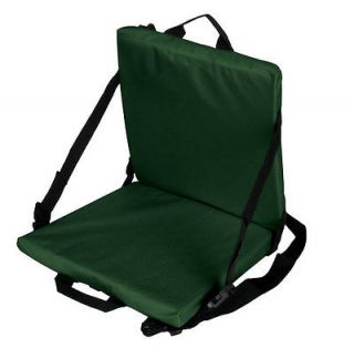 Green Foam Padded Sports Stadium Tailgating or Canoe Chair Seat Backs