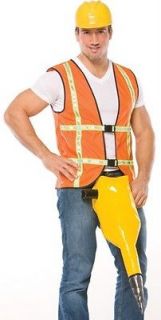 Mens Construction Worker Funny Halloween Party Costume