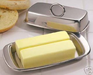 Norpro Stainless Steel Large Butter Dish cream cheese