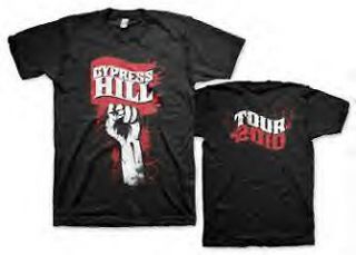 New Cypress Hill Raised Fist Logo Black Large T shirt