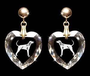 Red Bone Coon Hound Austrian Crystal Earrings Jewelry