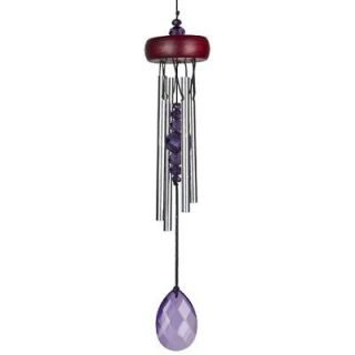 Woodstock Feng Shui Violet Crystal Silver Tuned Small Good Energy Wind