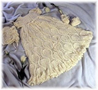 CROCHET PATTERN for CALLEIGH Christening Gown by REBECCA LEIGH  NB/3