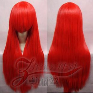 COS WIGS New Long Cosplay Gray Straight Wig 80CM+gift