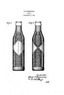 US Patent Office Orange Crush Brown Bottle 1930s Print Patent Drawings