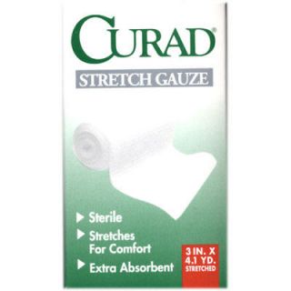 Curad Stretch Gauze Bandage   3 Inches X 4.1Yards 3 Pk