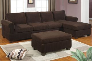 Sofa Couch Sectional Sectionals and Reversible Chaise Corduroy Suede