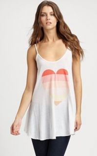 NWT WILDFOX COUTURE OFF WHITE COCONUT COLOR BEACH HEART SLIP DRESS