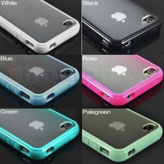 Cool TPU Bumper Case With Clear Back for Apple iPhone 4GS 4S 4G 4(6