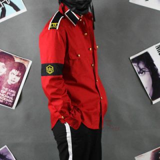 Michael Jackson CTE Red Shirt W/ Armband Gonna HAVE!! MJ costume