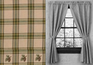 Window/Curtain   Panel Pair/Unlined   63 Long   Park Designs   Pine