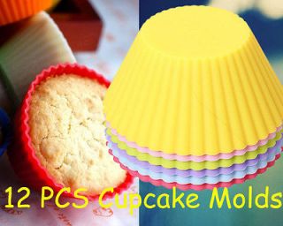 Round Mini Cupcake Muffin Cake Case Cup Baking Mould Mold Tin Pan