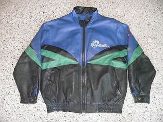 Vtg 90s Pro Player Dallas Mavericks Leather Coat Jacket XL Extra Large