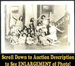 FAIRY COSTUME GIRLS & BOYS DANCE CLASS 1920s VINTAGE 5x7 PHOTO