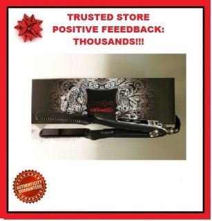 Croc Infrared Flat iron 1 Inch Curls Flips and Straightens Hair dual
