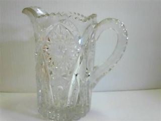 ANTIQUE CAMBRIDGE MARJORIE PATTERN CRYSTAL ETCHED CUT GLASS WATER