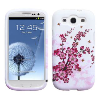 Samsung Galaxy SIII S3 TPU Soft Case White Spring Flower Candy Skin