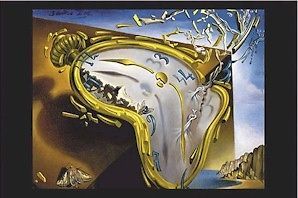 Salvador Dali Melting Clock at Moment of First Explosion 24 x 36 Art