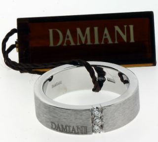 DAMIANI DIAMOND RING IN 18 KARAT WHITE GOLD NEW IN BOX 6MM SIZE 8