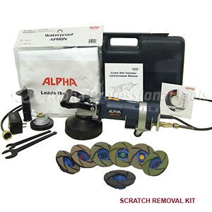 Alpha Scratch Removal Kit with Wet Stone Polisher