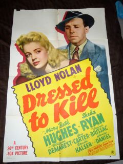 To Kill ORG Movie Poster One Sheet 1941 Lloyd Nolan Mary Beth Hughes