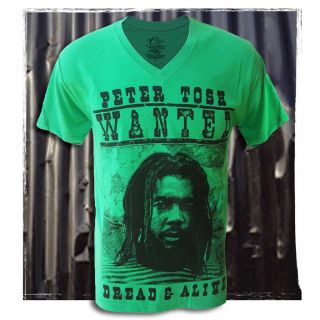 Cooyah Peter Tosh Wanted Dread or Alive T Shirt Rasta Reggae Marley