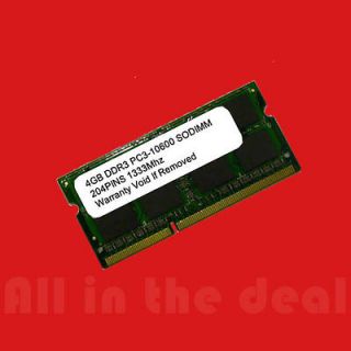 4GB DDR3 1333 PC3 10600 SODIMM 4 GB DELL IBM HP Memory