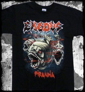 Exodus   Piranha t shirt   Official   FAST SHIP