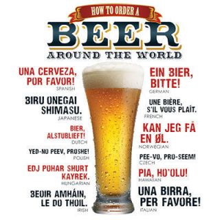 Funny Beer T Shirt How To Order A Beer Around The World Large White