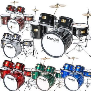 Mendini Junior Jr. Child Drum Set Kit 5 pcs +Cymbal+Stick+Stool ~Black